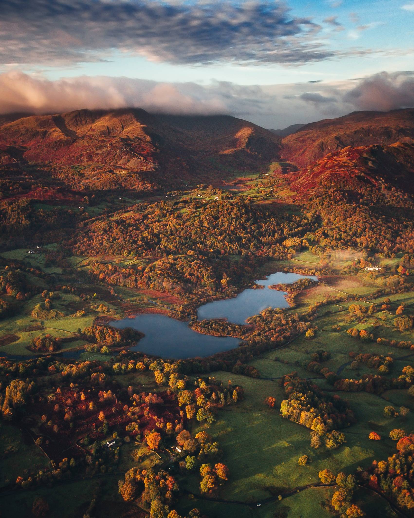 Lever de soleil à Lake District (Angleterre)