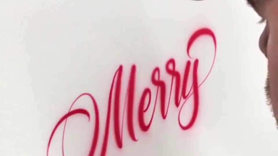 Merry Christmas en calligraphie